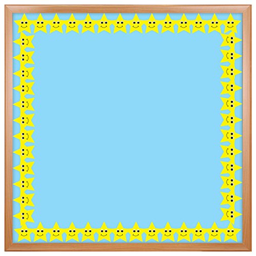Hygloss Products Happy Yellow Stars Die-Cut Bulletin Board Border ‚Äì Classroom Decoration ‚Äì 3 x 36 Inch, 12 Pack (33653)