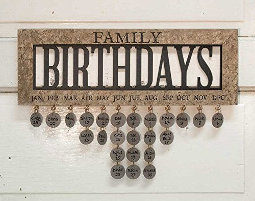 CWI Framed Family Birthday Calendar