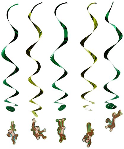 Beistle Monkey Whirls Party Accessory (1 count) (5/Pkg)