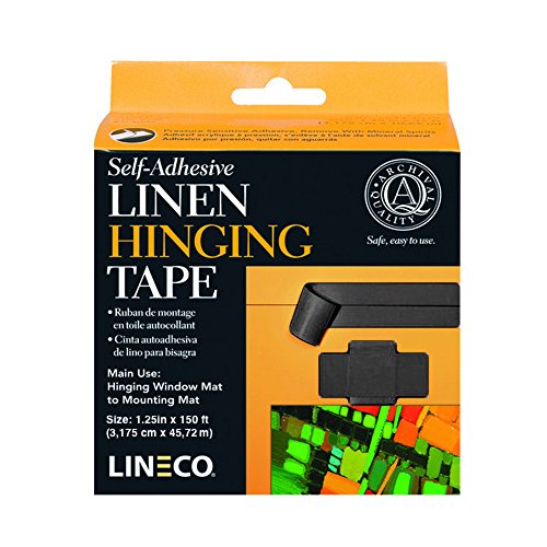 Lineco Linen Self-Adhesive Archival Hinge Tape Black 1.25&