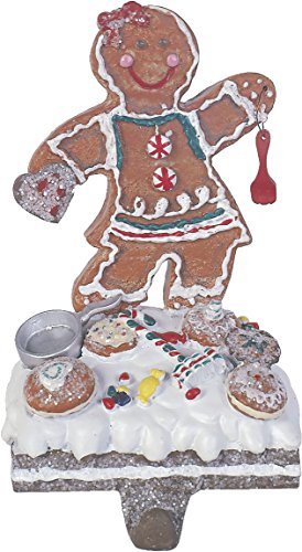 7.5 RESIN GINGERBREAD STOCKING HOLDER SET OF 2 by Kurt Adler