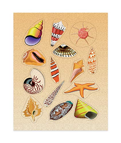 Hygloss Products Sea Shells Stickers - Great for Beach or Seashore Activities - Perfect for Arts, Crafts, Classroom & Much More - 14 Self-Adhesive Stickers per Sheet - 25 Sheets