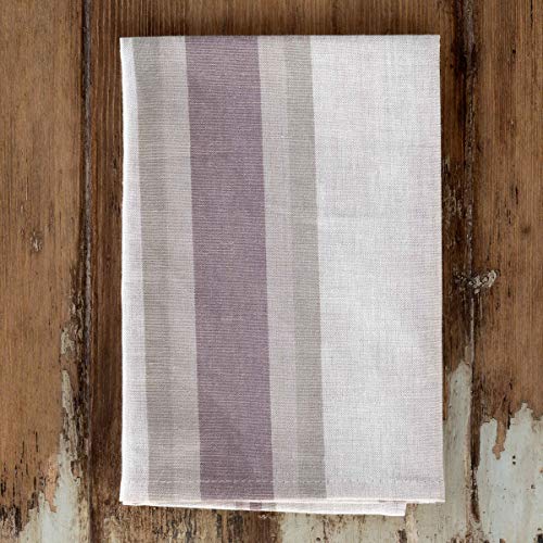 Park Hill Collection EXW90726 Cloth Napkin, 17-inch Square (Dusty Pastel Striped)