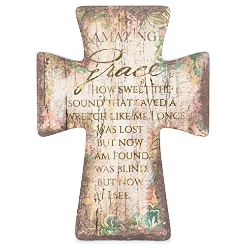 Roman Amazing Grace Wall Crosses, 6-Inch Height