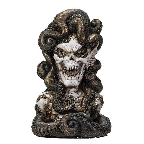 Pacific Trading Resin Octopus Witch Monster Skull Backflow Cone Incense Burner