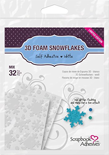 Scrapbook Adhesives by 3L 3L Corporation Self-Adhesive Scrapbook Foam Embellishment Shapes, Snowflakes