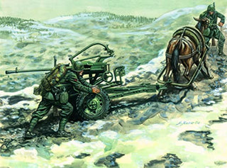 MRC Italeri Horse Drawn Breda 20 Gun/65 Mod.35 w/Soldiers 1/35