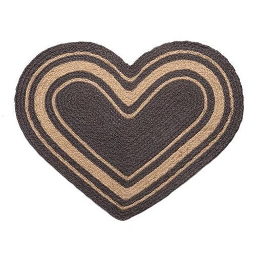 CWI Gifts Grayson Braided Heart Shape Rug, 20" x 30", Multicolor