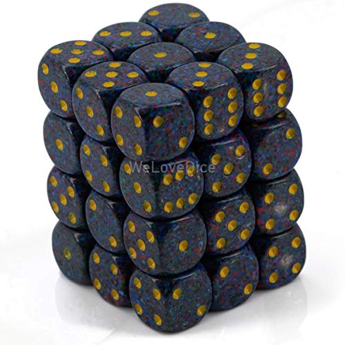 DND Dice Set-Chessex D&D Dice-12mm Speckled Twilight Plastic Polyhedral Dice Set-Dungeons and Dragons Dice Includes 36 Dice ‚Äì D6