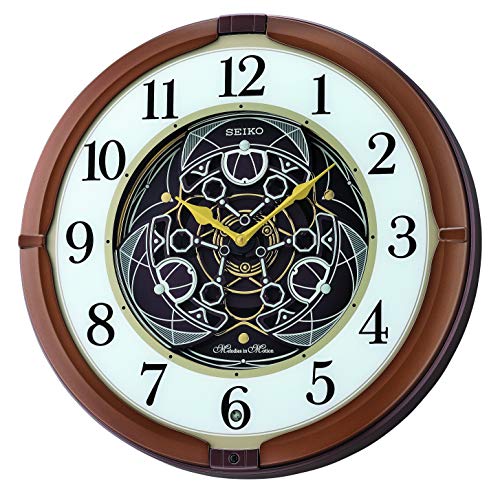Seiko Mechanical Melodies in Motion Clock, Metallic Brown