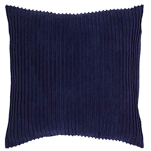 Better Trends Jullian Collection is Super Soft and Light Weight in Bold Stripes Design 100% Cotton Tufted Unique Luxurious Machine Washable Tumble Dry, Euro Sham, Navy