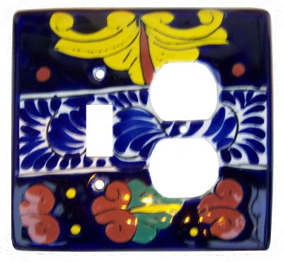 Fine Craft Imports Marigold Talavera Toggle-Outlet Switch Plate