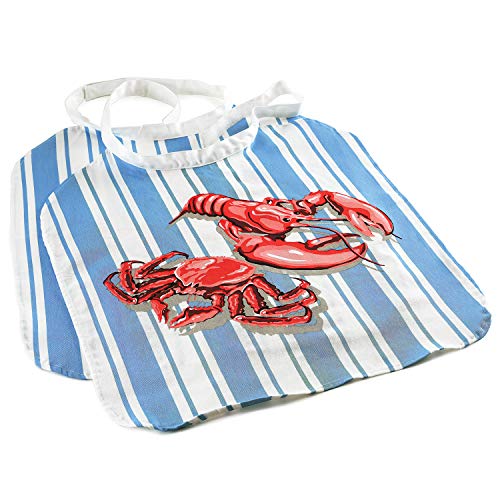 Norpro Seafood Bib, One-Size, Blue/Red