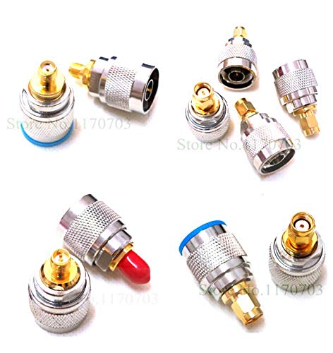 Ganz Davitu 10 Sets RF Coax SMA & RP SMA Male & Female to N Male Connector Plug