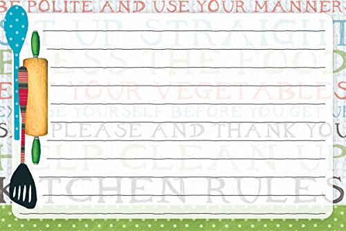 Lang 2015101 Kitchen Rules Recipe Card by Susan Winget, 4" x 6", Assorted