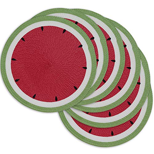 DII Design Watermelon Collection Kitchen, Placemat Set, Summer Day 6 Piece