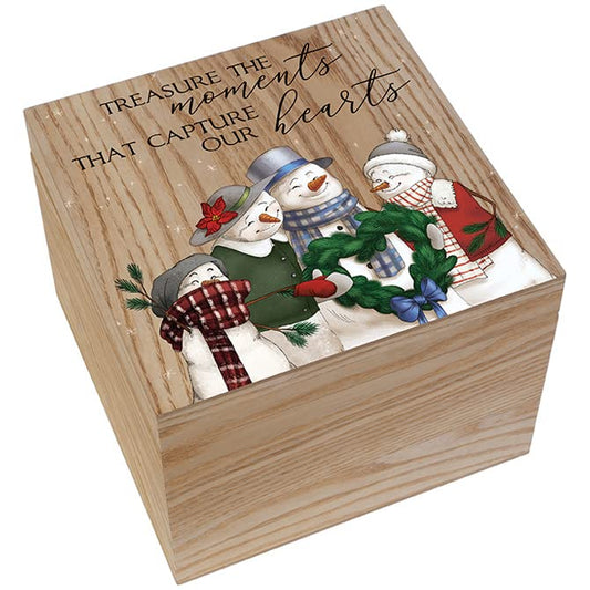 Carson Home Accents Treasure The Moments Keepsake Memory Box, 8-inch Square