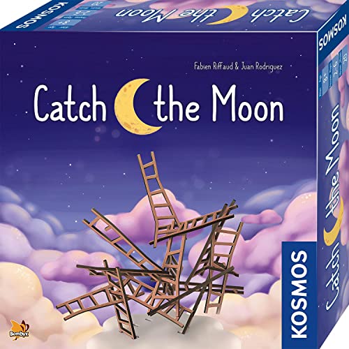Thames & Kosmos Store Catch The Moon | Dexterity Stacking Board Game for 1 to 6 Players | Beautiful Design & Whimsical Theme, Balance Wooden Ladders to Reach The Moon | Family Game Night Favorite | Ages 8+