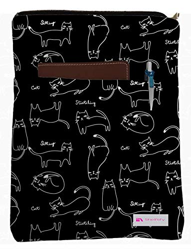 Shelftify Black Cats Book Sleeve - Book Cover for Hardcover and Paperback - Book Lover Gift - Notebooks and Pens Not Included