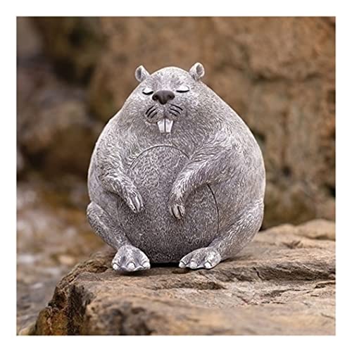 Roman Pudgy Pals Beaver Garden Statue, 7-inch Height, Outdoor Decoration