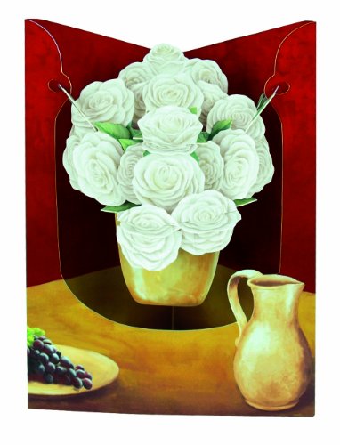 Boston International Santoro Interactive 3D Swing Greeting Card, Vase Of Roses