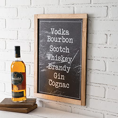 CTW Home Collection 370770 Wood Framed Spirits Wall Sign, 19-inch Height