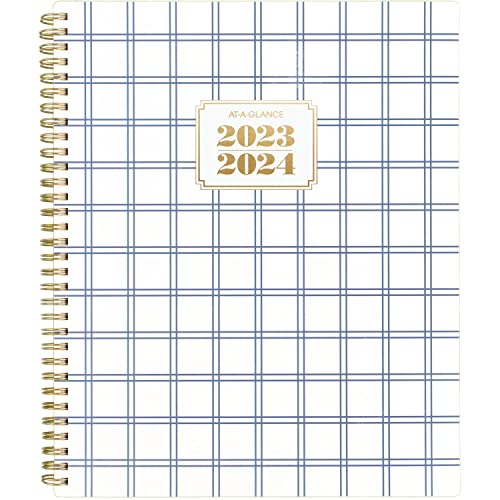 ACCO (School) AT-A-GLANCE 2023-2024 Planner, Weekly & Monthly Academic, 8-1/2" x 11", Large, Window Pane, BADGE (1664W-905A)