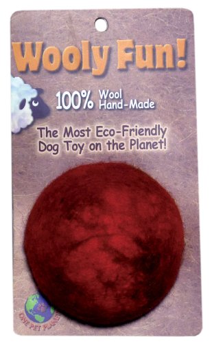 One Pet Planet 86009 2.75-Inch Wooly Fun Ball Dog Toy