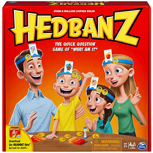 Spin Master Hedbanz, Quick Question Picture Guessing Family Game for Game Night Headbands Board Game, for Adults and Kids Ages 7 and up (Edition May Vary)