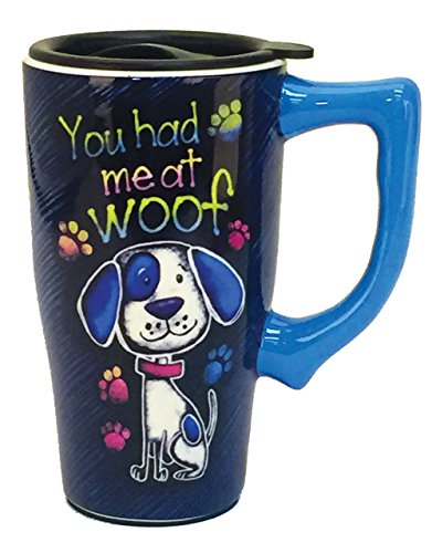 Spoontiques "You had me at woof" Travel Mug, Multicolor