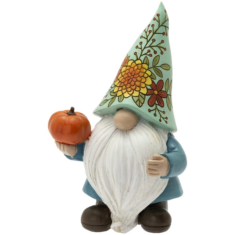 Boston International Fall Autumn Thanksgiving Tabletop Gnome Decoration, 7.5-Inches, Billy Pumpkin