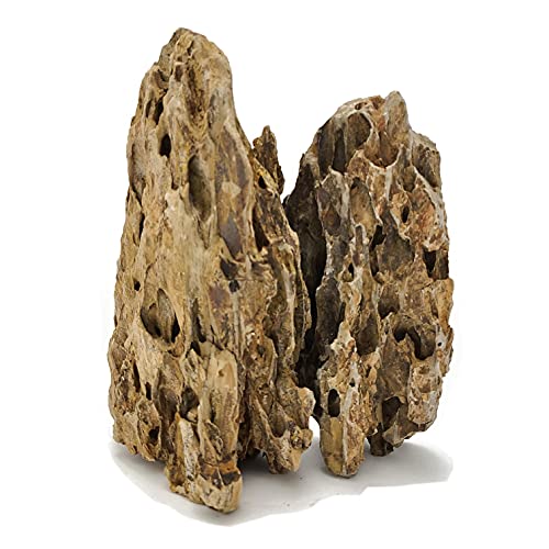 Lifegard Aquatics Lifegard Dragon Ohko Aquarium Rock Small and Medium Size Stone 40 Lbs Case Qty, Brown