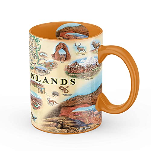 Xplorer Maps Arches and Canyonlands National Parks Map Ceramic Mug (Large 16oz) Coffee Cup, Tea, Cocoa, Hot Chocolate, Brew, and Cold Drinks, BPA-FREE - For Office, Home, Gift (Individual Mug)