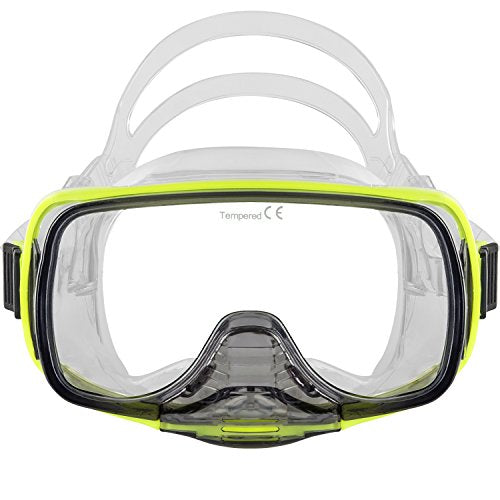 IST Imperial Panoramic View Hands-Free Water Clearance Mask (Neon Yellow)