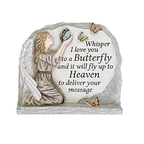 Carson 14456 Butterfly Memorial Marker, 9.75-inch Width, Resin