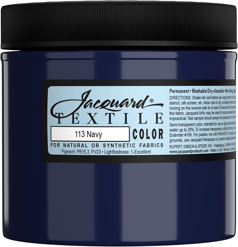 Jacquard Textile Paint 8 Oz Navy Blue