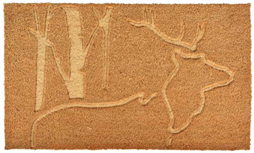 Esschert Design RB198 Deer Relief Coir Doormat, Brown