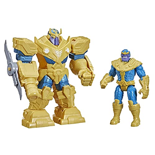 Hasbro Marvel Avengers Mech Strike 17.5-cm Action Figure Toy Infinity Mech Suit Thanos and Blade Weapon for Children Aged 4 and Up