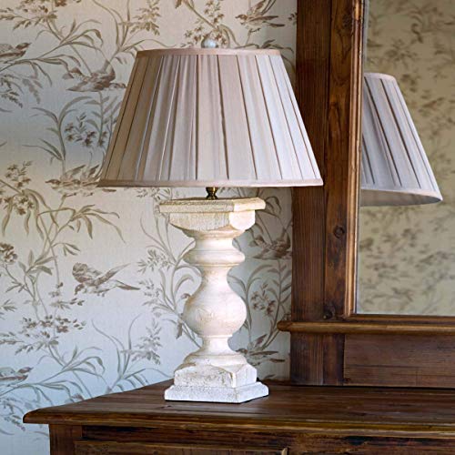Park Hill Collection ELT81417 Antique White Balustrade Lamp, 26-inch High, Wood and Resin