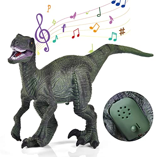 FUN LITTLE TOYS Velociraptor Figurine Toy , Tiny Dinosaur Figures for Baby Birthday Party Supplies Decorations Favors Gifts , Room Decor for Boys Girl Kids