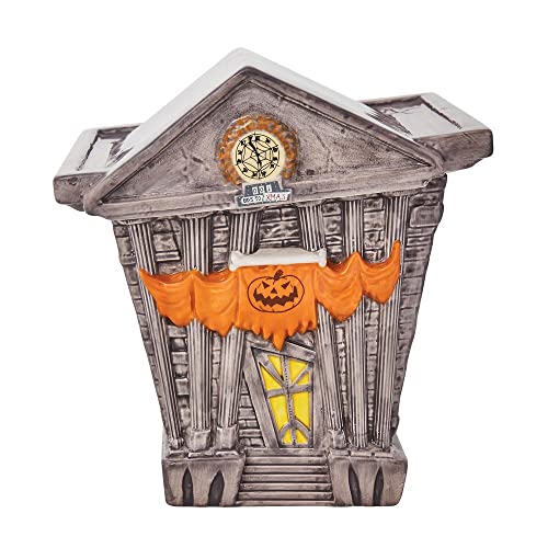 Department 56 Enesco Disney Ceramics The Nightmare Before Christmas Halloween Town City Hall Canister Cookie Jar, 10.24 Inch, Multicolor