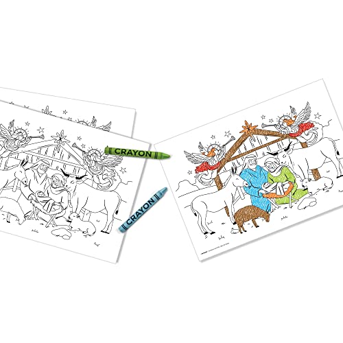 Amscan Nativity Color In Placemats - 11" x 16" | Multicolor | 24 Pcs.