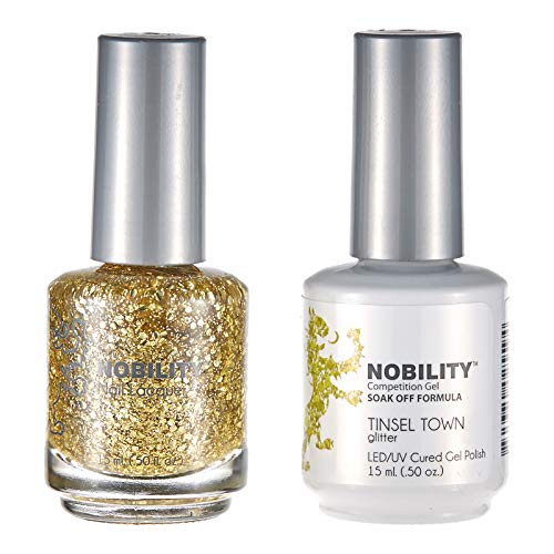 Lechat Nobility ‚Äì Gel Polish & Nail Lacquer Set - Glitter Collection - 0.5oz (Tinsel Town NBCS109)