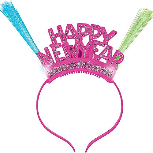 Amscan 3901338 Neon Light-Up Fiber Optic Headband, Multicolor