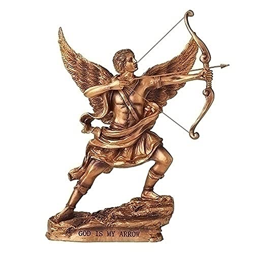 Roman 16756 God is My Arrow Figure, 8.75-inch Height, Resin and Stone Mix