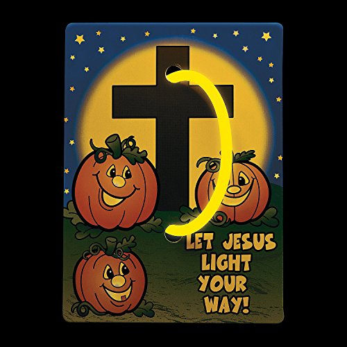 Fun Express Christian Pumpkin Glow Stick Bracelet ON - Jewelry - 12 Pieces