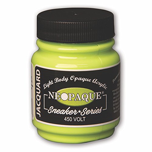 Sneaker Series Neopaque Paint by Jacquard, Highly Pigmented, Flexible and Soft, for Use on a Variety of Surfaces, 2.25 Ounces, Volt