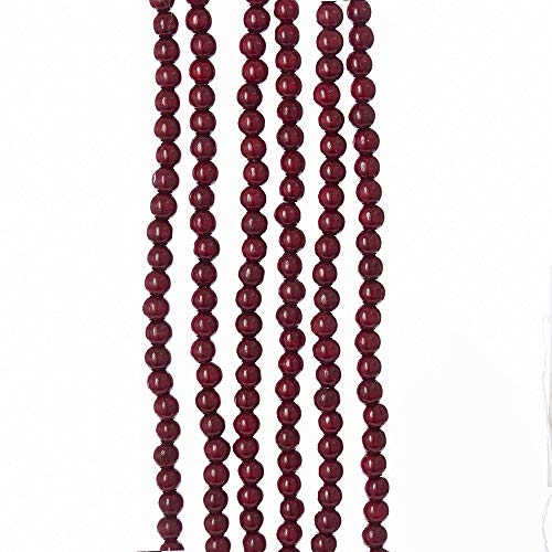 Kurt Adler 9-Foot Burgundy Wooden Bead Garland