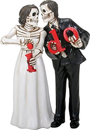 Pacific Trading YTC Summit International Love Never Dies Skeleton Wedding Couple Bride and Groom I Do Figurine New