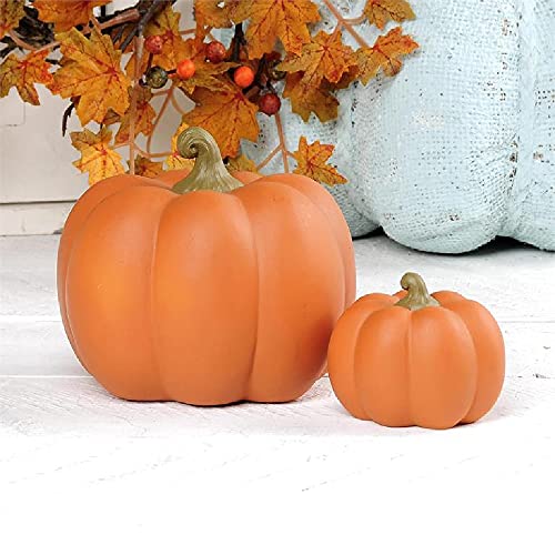 Blossom Bucket 206-12720 Pumpkin Decorative Figurine, Set of 2